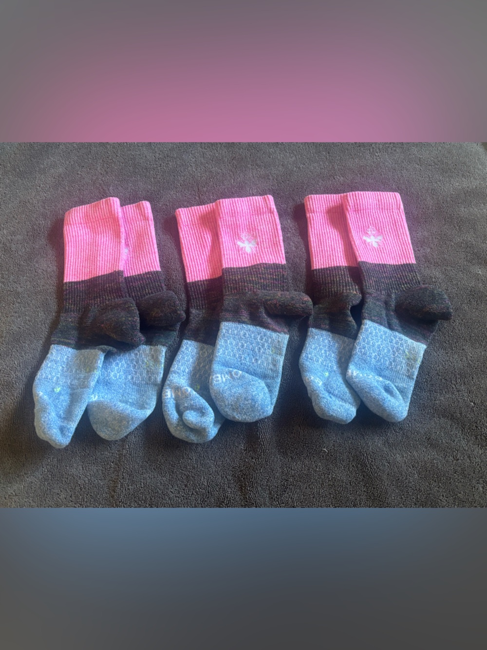 Bombas Women’s Performance Calf Socks Size Medium bundle of three pairs